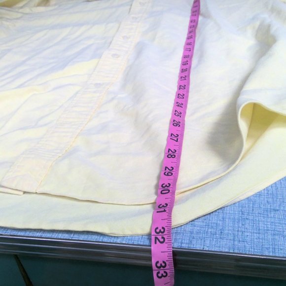 Polo Ralph Lauren Button Down Shirt Long Sleeve Yellow Yarmouth Men's XL - Picture 7 of 8